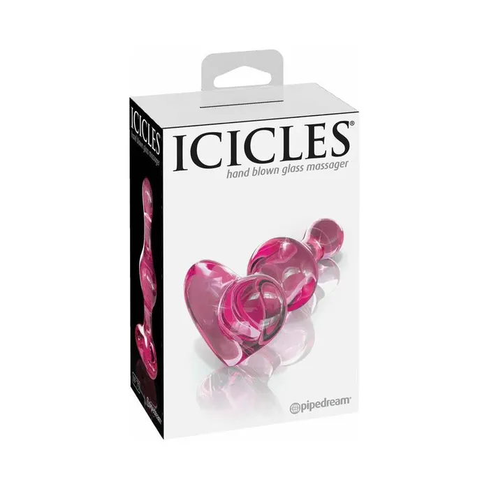 Icicles Icicles No 75 Beaded Heart Shaped Glass Anal Plug Anal