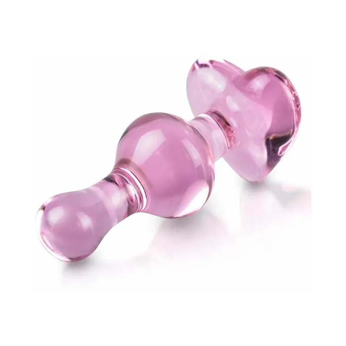 Icicles Icicles No 75 Beaded Heart Shaped Glass Anal Plug Anal