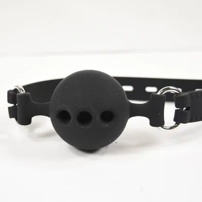 Castle Megastore Couples Fetish Pleasure Play Small Black Ball Gag