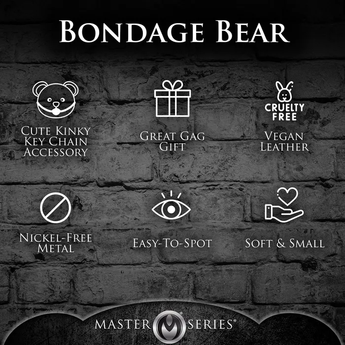 Gagged Teddy Bear Keychain XR Brands Vibrators