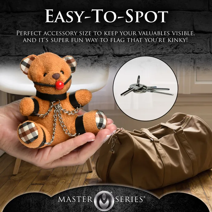 Gagged Teddy Bear Keychain XR Brands Vibrators