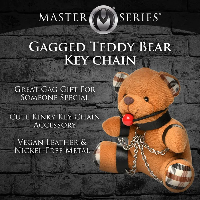Gagged Teddy Bear Keychain XR Brands Vibrators
