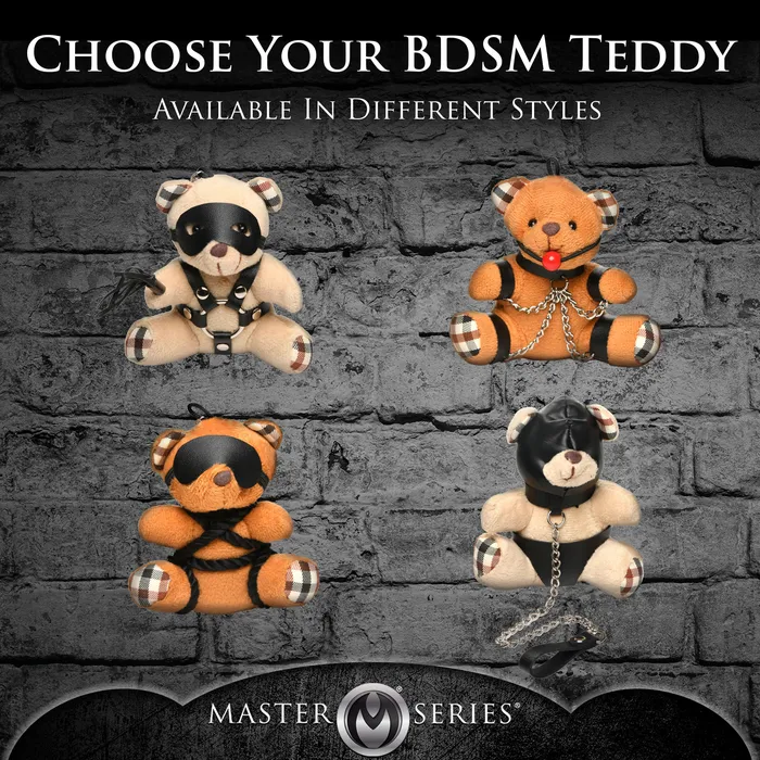 Gagged Teddy Bear Keychain XR Brands Vibrators