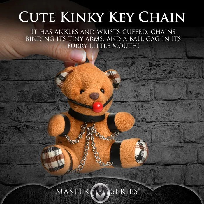 Gagged Teddy Bear Keychain XR Brands Vibrators