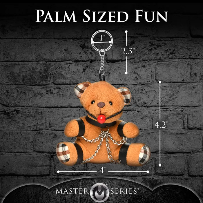 Gagged Teddy Bear Keychain XR Brands Vibrators
