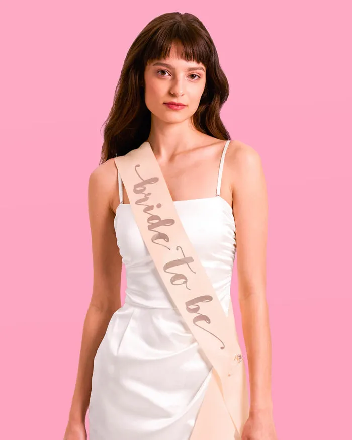 Rose Gold Bride To Be Sash Xo fetti Vibrators