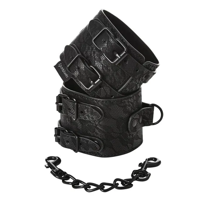 Sportsheets Female Sex Toys Sincerely Lace Double Strap Handcuffs