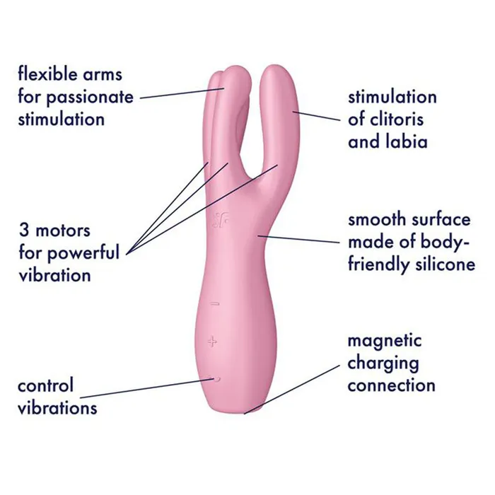 Vibrators Satisfyer Threesome 3 Triple Head Stimulator SATISFYER