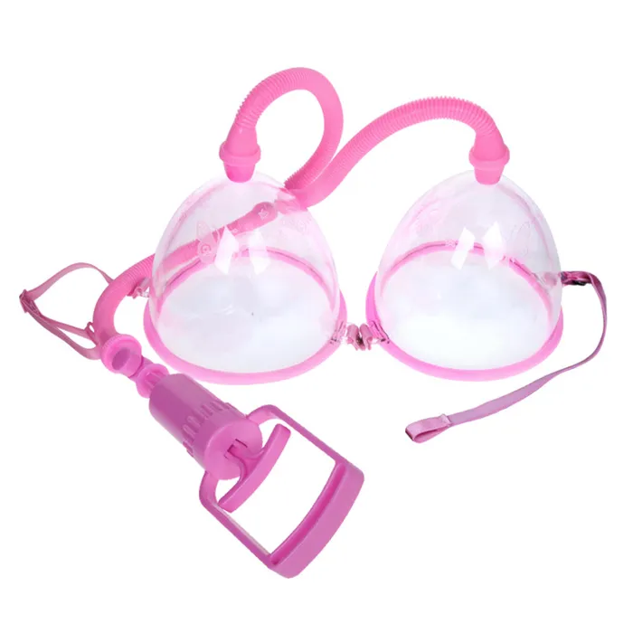 Male Sex Toys Baile Breast Pump Enlarge Set With Twin Cups Trigger Handle