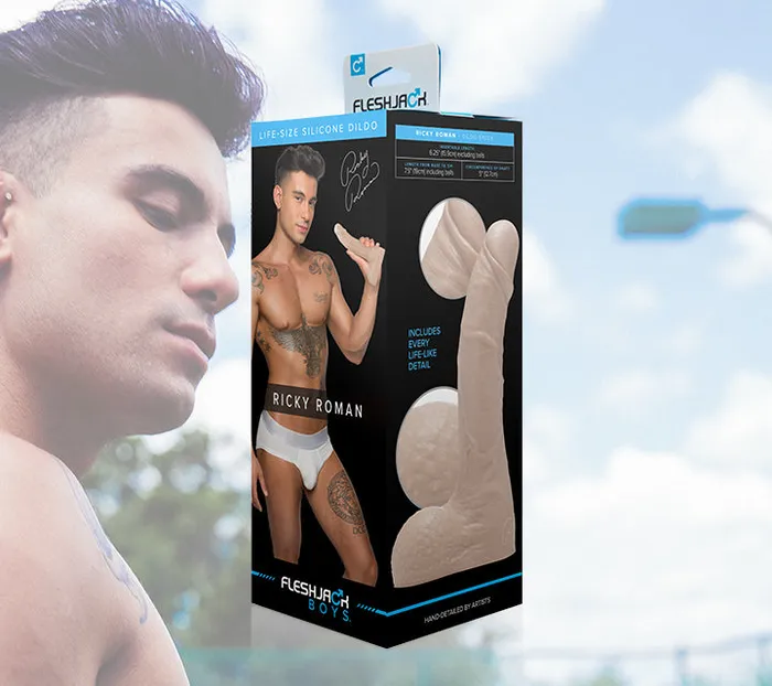 Fleshlight Ricky Roman Dildo Pack with Fleshlube Slide Female Sex Toys