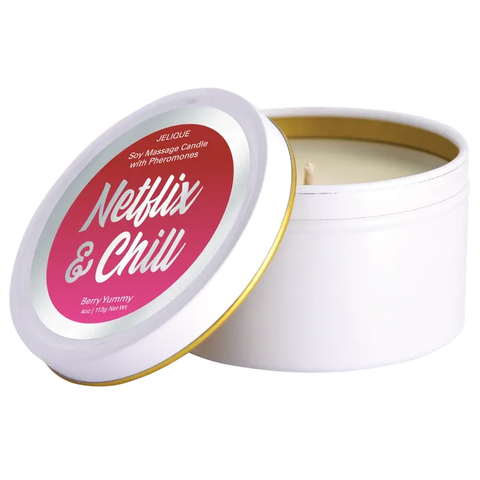 Jelique Couples MOOD CANDLES Netflix Chill Pheromone Massage Candle Berry Yummy 4oz 113g Jelique Couples MOOD CANDLES Netflix Chill Pheromone Massage Candle Berry Yummy 4oz 113g