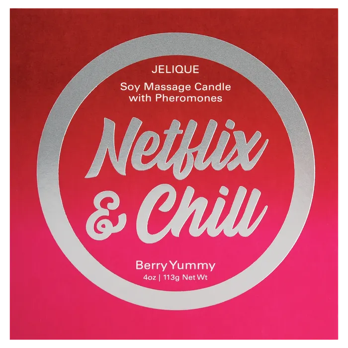 Jelique Couples MOOD CANDLES Netflix Chill Pheromone Massage Candle Berry Yummy 4oz 113g