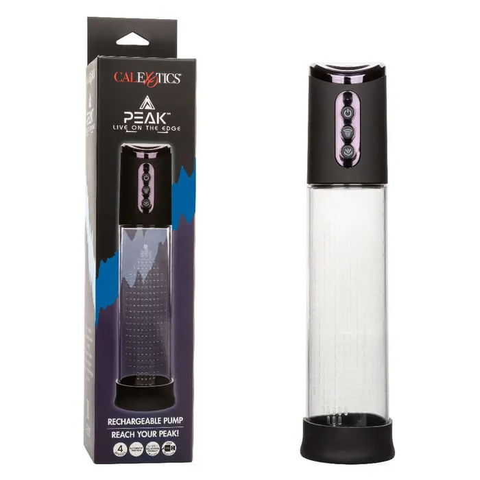 Male Sex Toys CalExotics Peak Rechargeable Penis Pump Blackclear