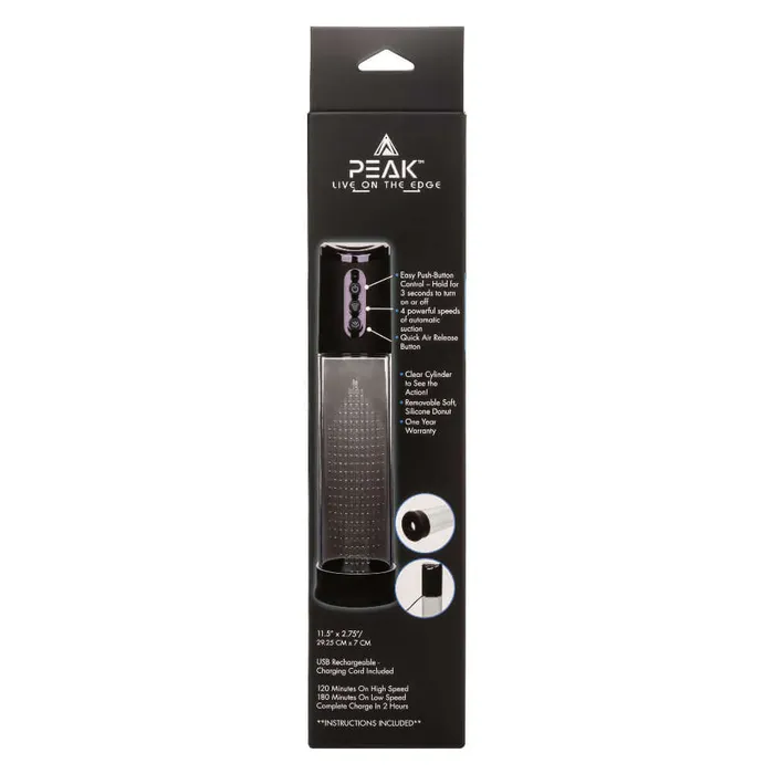 Male Sex Toys CalExotics Peak Rechargeable Penis Pump Blackclear Male Sex Toys CalExotics Peak Rechargeable Penis Pump Blackclear