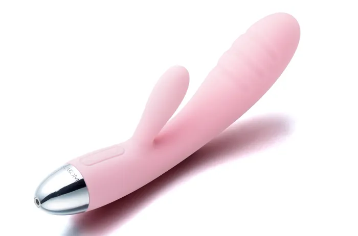 SVAKOM SVAKOM Barbara Rechargeable Ribbed Dual Stimulating Massager Pale Pink Vibrators
