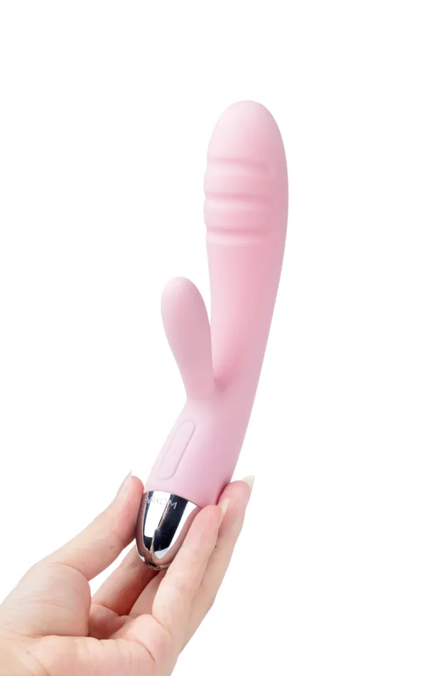 SVAKOM SVAKOM Barbara Rechargeable Ribbed Dual Stimulating Massager Pale Pink Vibrators