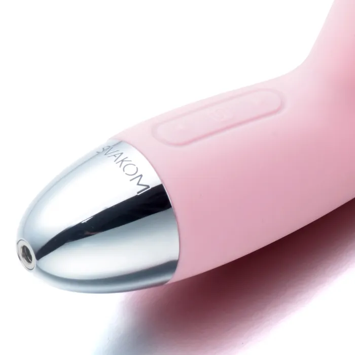 SVAKOM SVAKOM Barbara Rechargeable Ribbed Dual Stimulating Massager Pale Pink Vibrators