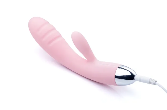 SVAKOM SVAKOM Barbara Rechargeable Ribbed Dual Stimulating Massager Pale Pink Vibrators