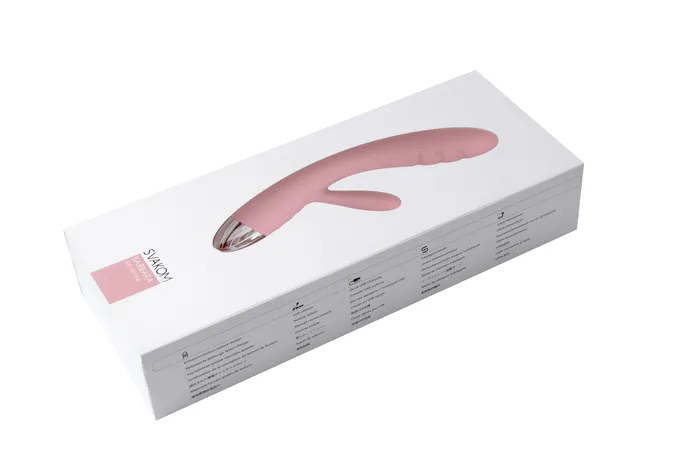 SVAKOM SVAKOM Barbara Rechargeable Ribbed Dual Stimulating Massager Pale Pink Vibrators