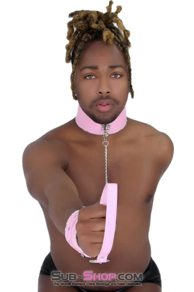 2785MQ Pink Handle Chained Bondage Leash Idea Vibrators