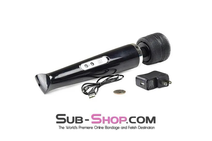 3311M Rechargeable 10 Speed Black Wand MassagerBlack Moonwell Vibrators