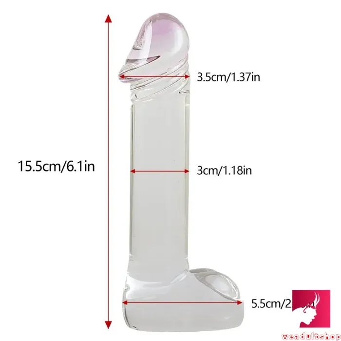 Dildos Weadultshop 61in Real Looking Clear Glass Dildo For Women Men Orgasm
