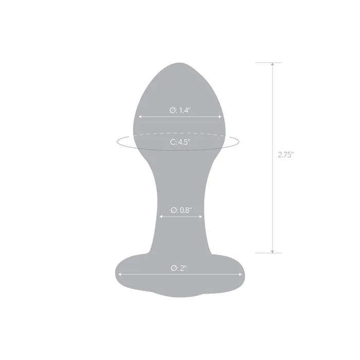 Gls Anal 35 Premium Glass Butt Plug By Gls