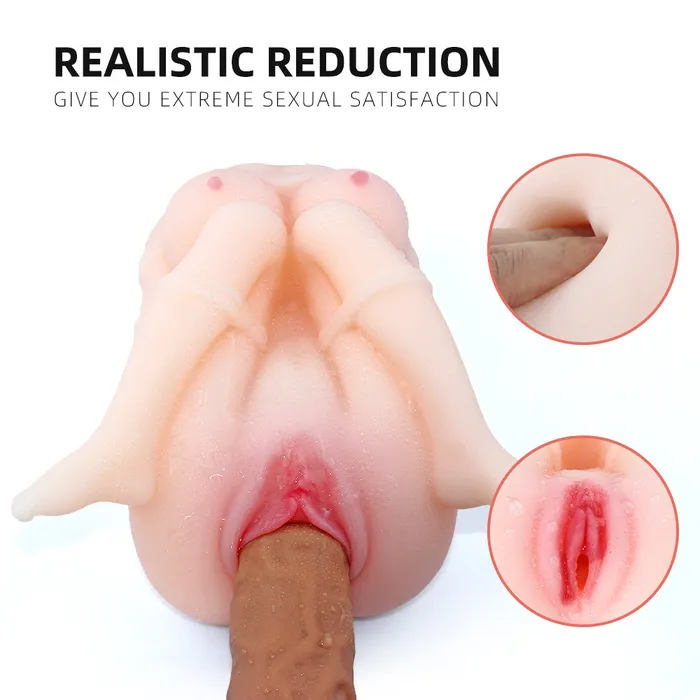 QSX Male Sex Toys P245159lbs Masturbator Toy For Men With Vibrating Fake Pussy Mini Sex DollQSX