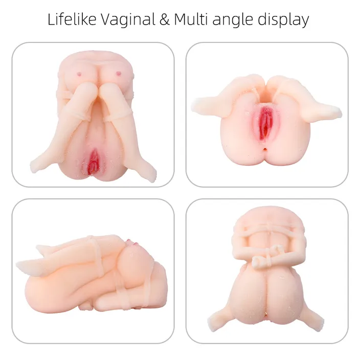 QSX Male Sex Toys P245159lbs Masturbator Toy For Men With Vibrating Fake Pussy Mini Sex DollQSX