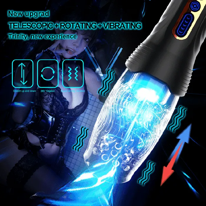 Male Sex Toys Lurevibe Gawk Gawk 3000 PRO Male Rose Thrusting Rotating And Vibrating Oral Sex Masturbation Cup Lurevibe