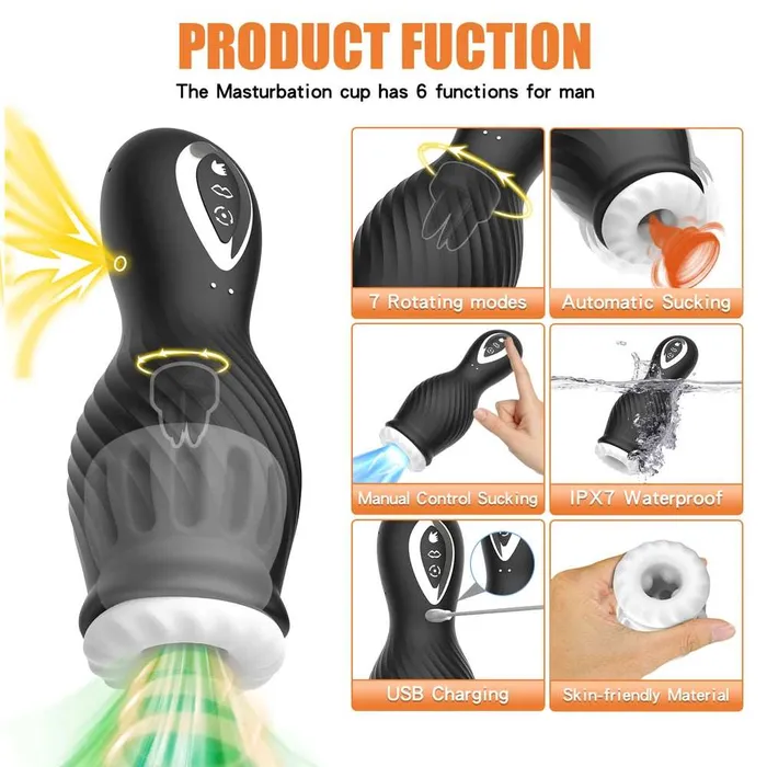 Male Sex Toys Lurevibe Lurevibe Dragon Suction Rotating Trainer Male Masturbators Oral Vaginal Penis Vibrator Male Sex Toys Lurevibe Lurevibe Dragon Suction Rotating Trainer Male Masturbators Oral Vaginal Penis Vibrator