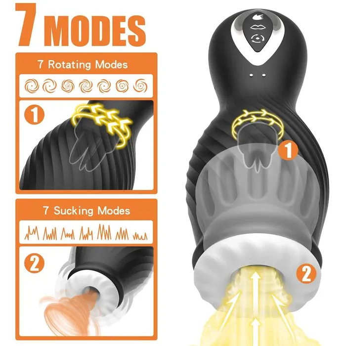 Male Sex Toys Lurevibe Lurevibe Dragon Suction Rotating Trainer Male Masturbators Oral Vaginal Penis Vibrator Male Sex Toys Lurevibe Lurevibe Dragon Suction Rotating Trainer Male Masturbators Oral Vaginal Penis Vibrator
