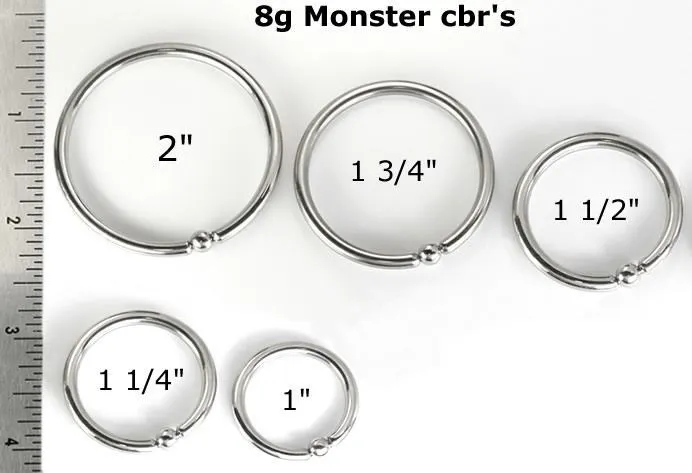 8g Steel Captive Bead Ring Price Per 1 Painful Pleasures Male Sex Toys
