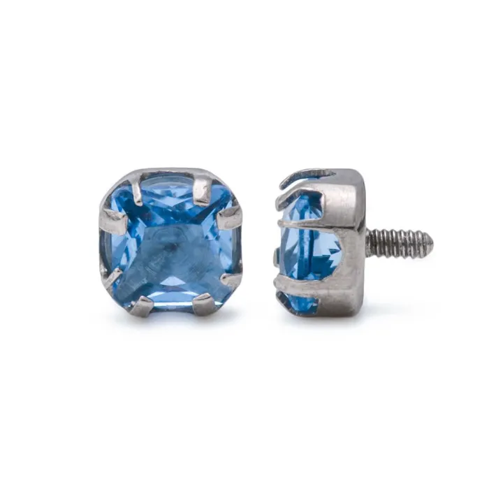 Anal Tilum 14g12g Internally Threaded Titanium Corner ProngSet Square Jewel Top 5mm Price Per 1 Tilum Anal Tilum 14g12g Internally Threaded Titanium Corner ProngSet Square Jewel Top 5mm Price Per 1 Tilum