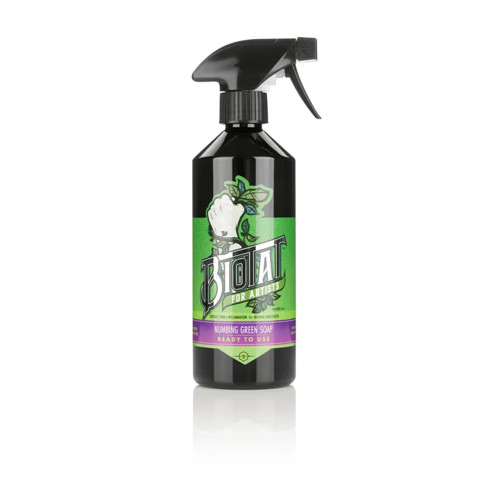 BioTat Vibrators Biotat Numbing Green Soap Ready to Use 16oz Spray Bottle