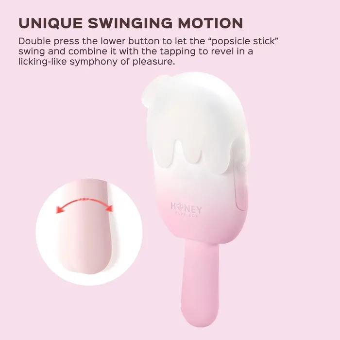 Bite Me Cream Pop Stimulator Tapping Sucking Vibrating Swinging Teasing Honey Play Box Vibrators