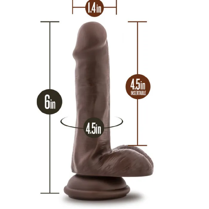 Dildos Coverboy Top Gun Tommy 6 Inch Dildo Chocolate Blush