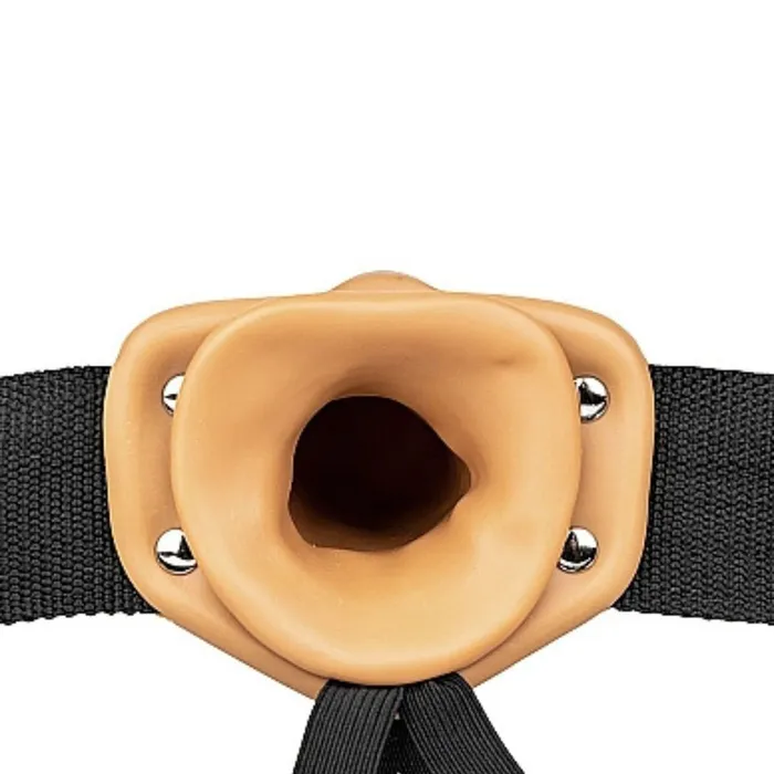 Female Sex Toys Shots Realrock 6 Inch Hollow Dildo Strapon Harness Caramel