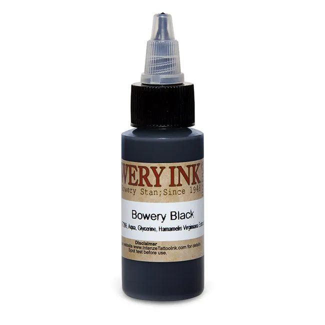 Intenze Anal Black Bowery Artist Series Intenze Tattoo Ink 1oz Bottle