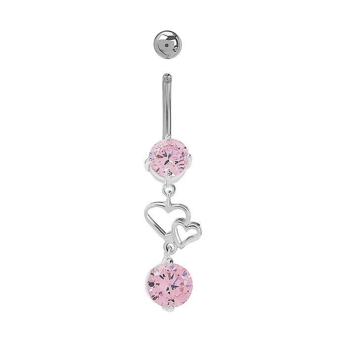 Male Sex Toys Painful Pleasures 14g 38 Pinkplicity Dangle Belly Button Ring