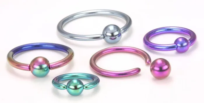 Painful Pleasures Male Sex Toys Tilum 14g Titanium Captive Bead Ring with Titanium Ball 18 Color Choices Painful Pleasures Male Sex Toys Tilum 14g Titanium Captive Bead Ring with Titanium Ball 18 Color Choices
