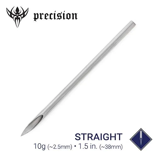 Precision Needles Female Sex Toys 10g Sterilized 15 Body Piercing Needles Box of 50