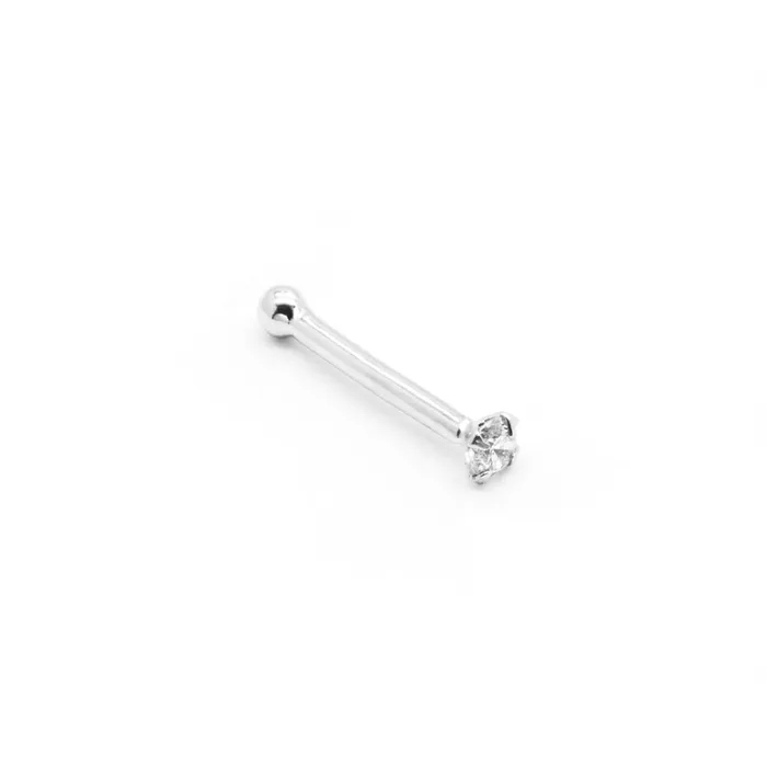 Tilum Dildos Tilum 20g 15mm Real Diamond White Gold Nose Bone
