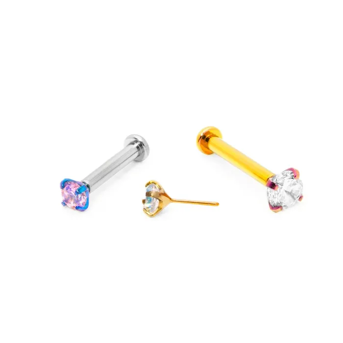 Tilum Vibrators Tilum Titanium Pronged Jewel Threadless Top Price Per 1