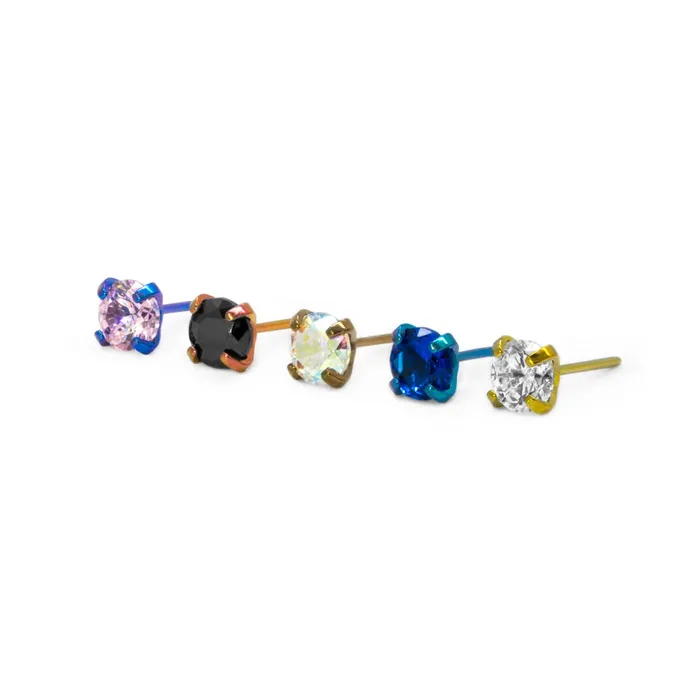 Tilum Vibrators Tilum Titanium Pronged Jewel Threadless Top Price Per 1