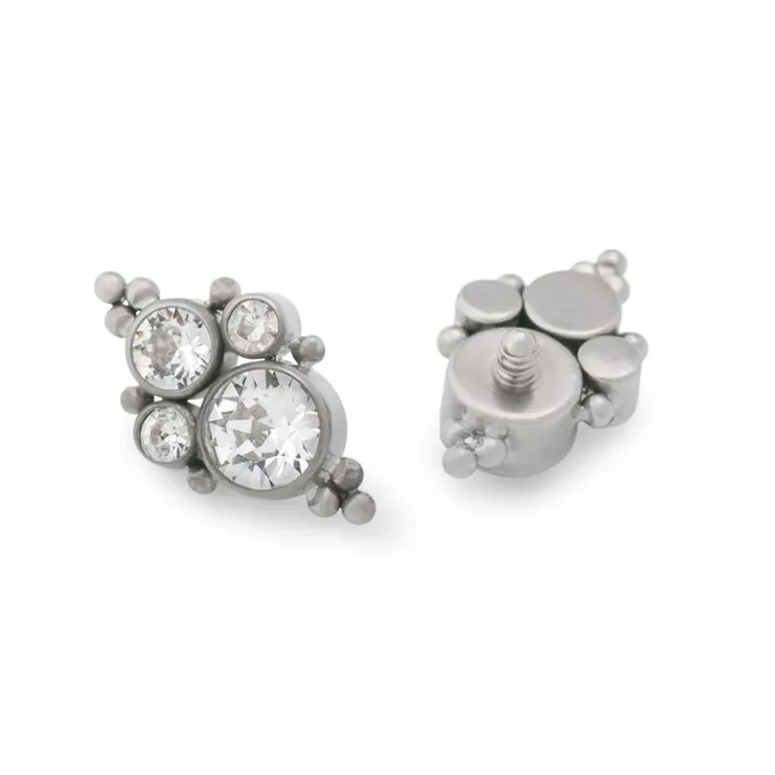 Vibrators Tilum Tilum 14g12g Internally Threaded Jewel Burst Titanium Top Price Per 1