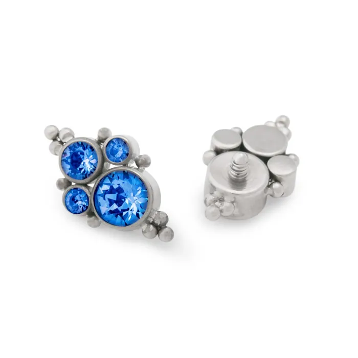 Vibrators Tilum Tilum 14g12g Internally Threaded Jewel Burst Titanium Top Price Per 1