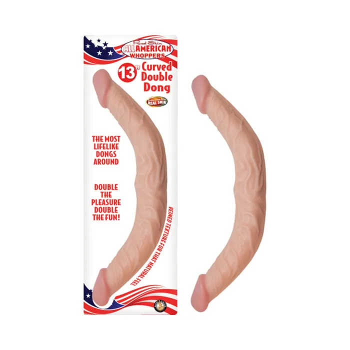 All American Whopper 13 Curved Dbl Dong Fairvillacom Dildos