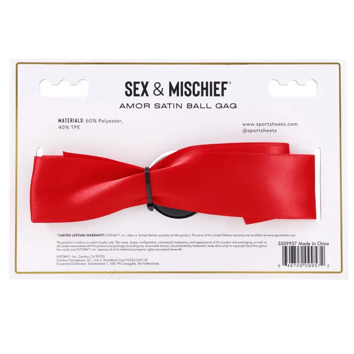 Amor Satin Ball Gag Red ShhhWndsr Vibrators Amor Satin Ball Gag Red ShhhWndsr Vibrators