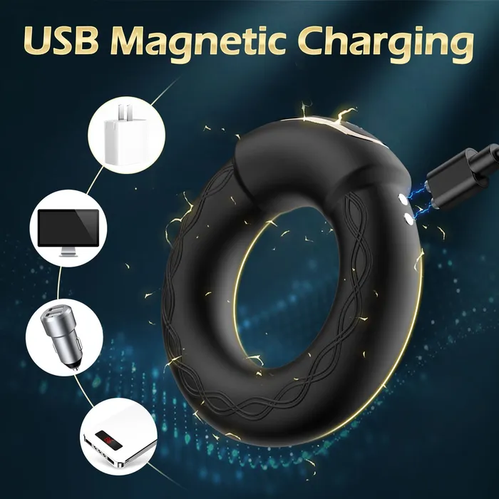 Amortoy Male Sex Toys 10 Vibrations Modes with Heating Function Penis Ring Vibrator Amortoy Male Sex Toys 10 Vibrations Modes with Heating Function Penis Ring Vibrator